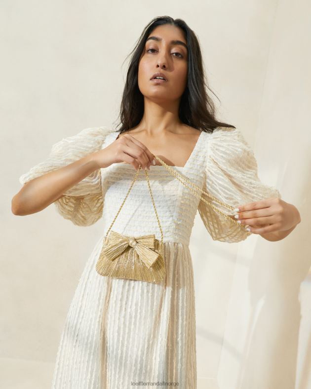 Loeffler Randall poser kvinner rochelle mini sløyfeclutch FT8D365 gull