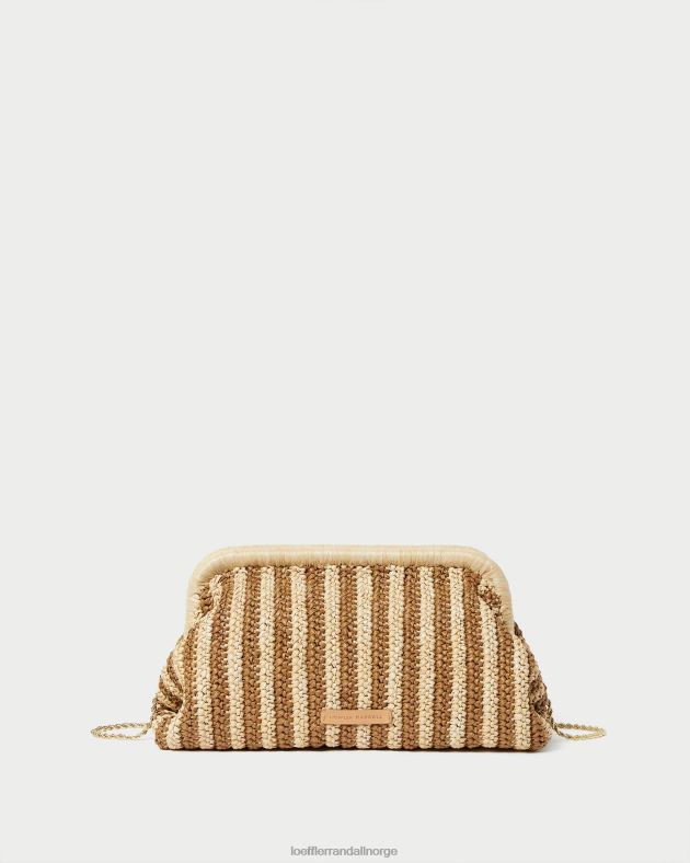 Loeffler Randall poser kvinner trudie ramme clutch FT8D392 naturlig/brun