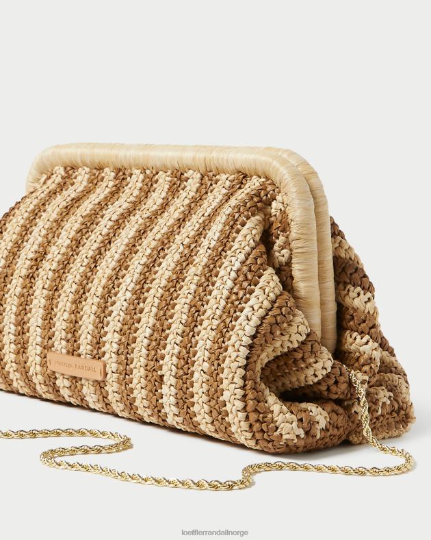 Loeffler Randall poser kvinner trudie ramme clutch FT8D392 naturlig/brun