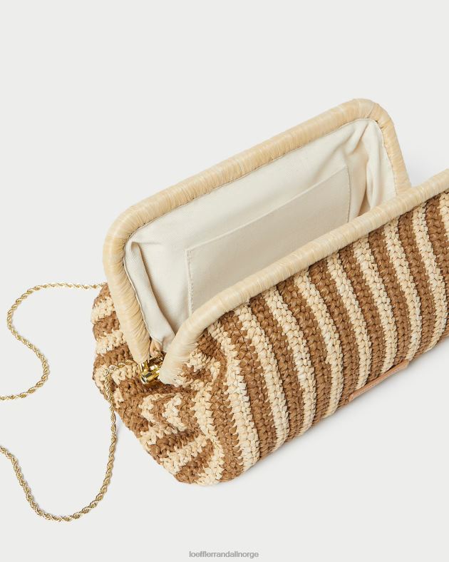 Loeffler Randall poser kvinner trudie ramme clutch FT8D392 naturlig/brun