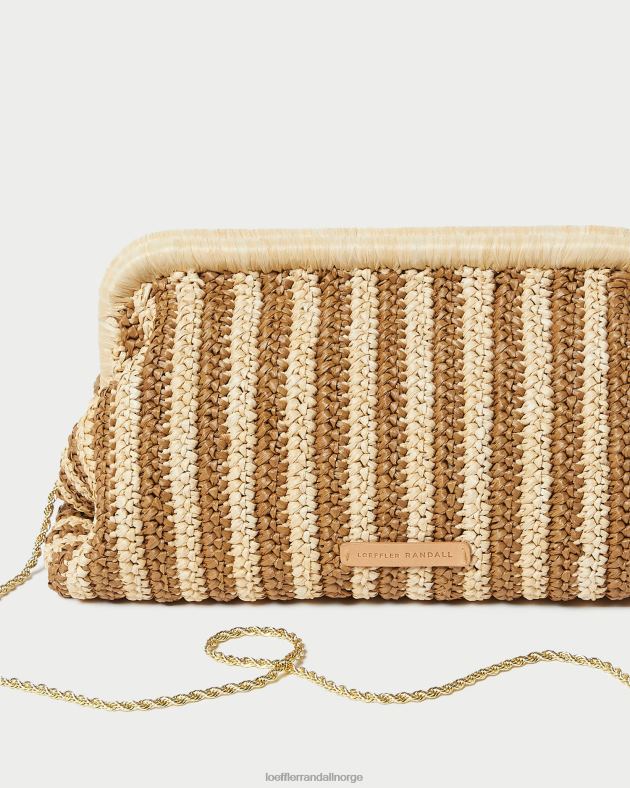 Loeffler Randall poser kvinner trudie ramme clutch FT8D392 naturlig/brun