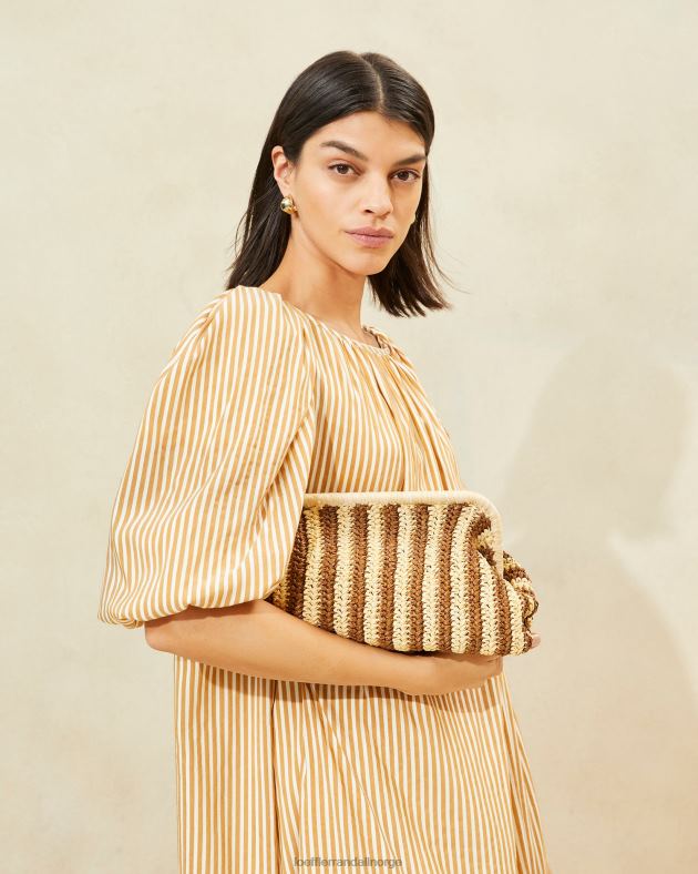 Loeffler Randall poser kvinner trudie ramme clutch FT8D392 naturlig/brun
