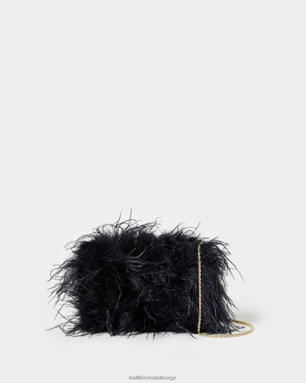 Loeffler Randall poser kvinner zahara mini fjærpung FT8D361 svart
