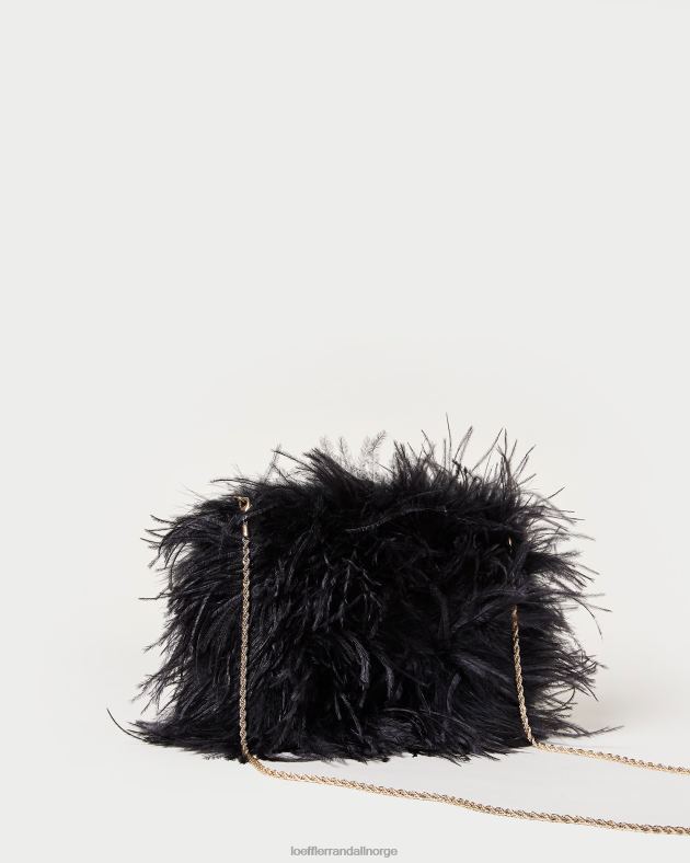 Loeffler Randall poser kvinner zahara mini fjærpung FT8D361 svart