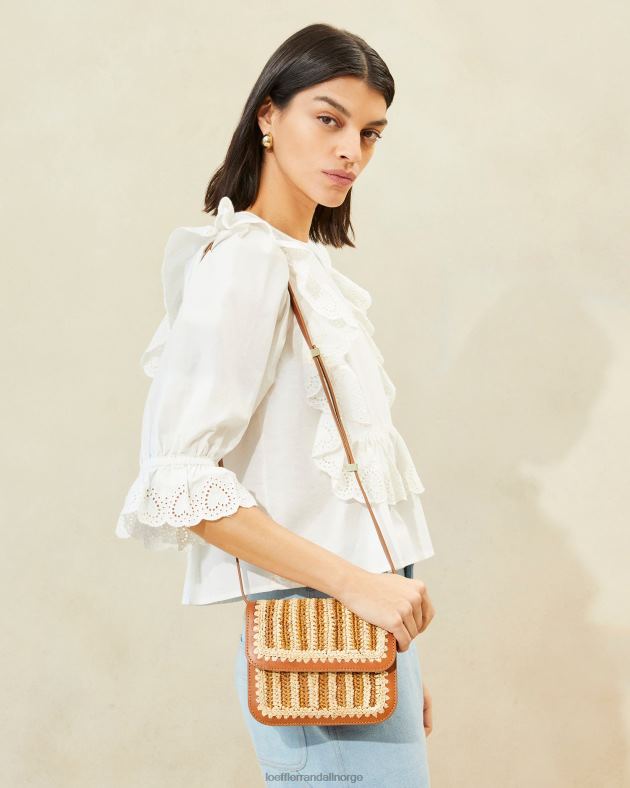 Loeffler Randall poser kvinner Kenton heklet crossbody FT8D328 naturlig/brun/konjakk