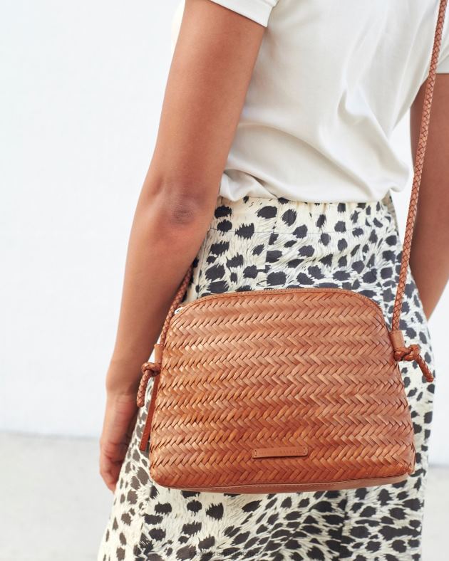 Loeffler Randall poser kvinner mallory brun vevd crossbody FT8D324 tømmer