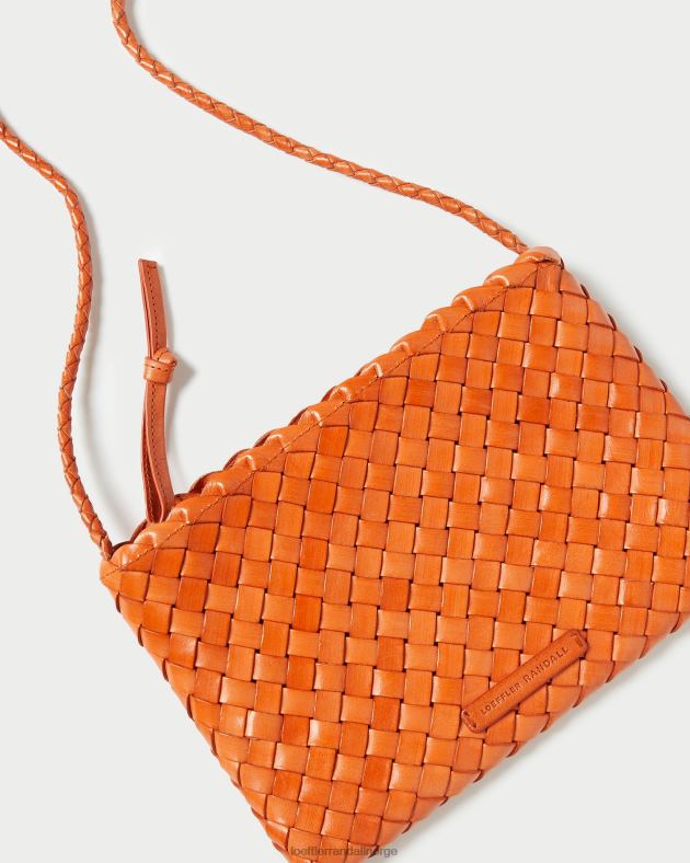 Loeffler Randall poser kvinner marison vevd crossbody FT8D329 mandarin