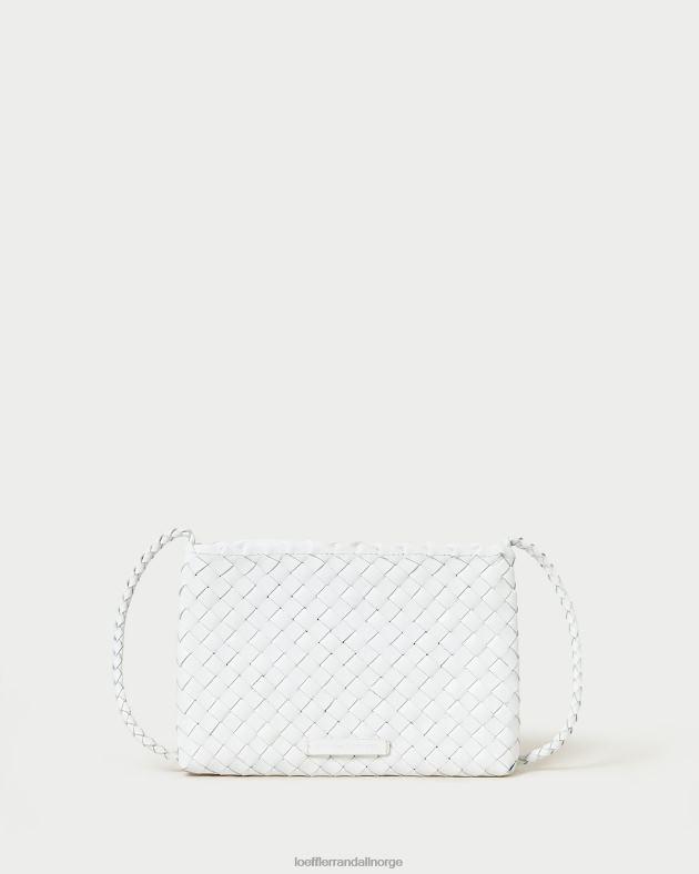 Loeffler Randall poser kvinner marison vevd crossbody FT8D330 hvit