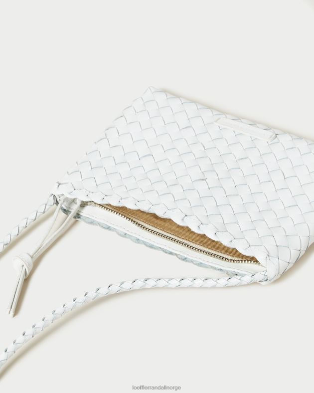 Loeffler Randall poser kvinner marison vevd crossbody FT8D330 hvit