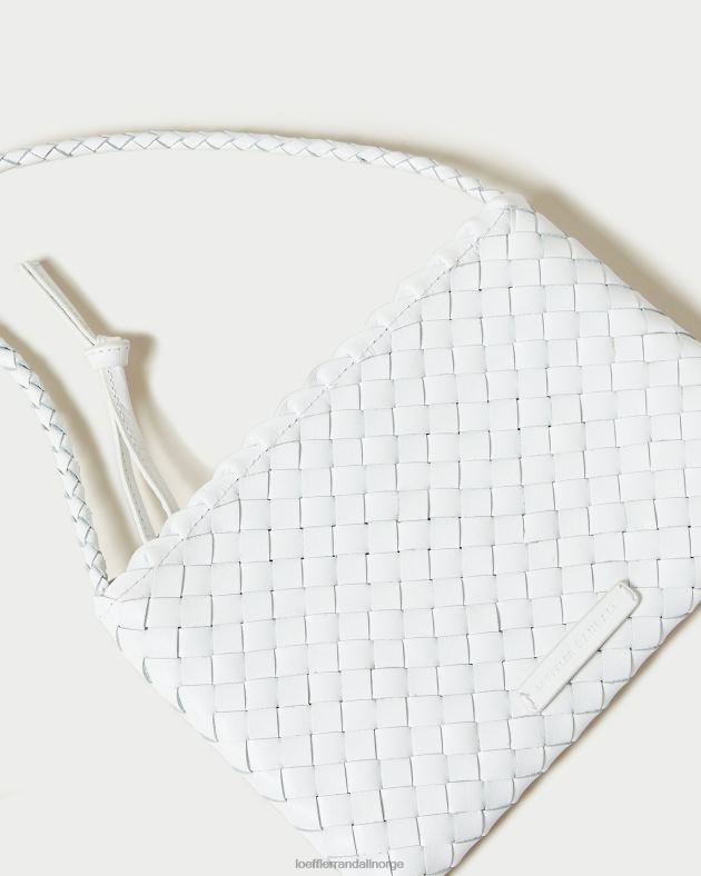 Loeffler Randall poser kvinner marison vevd crossbody FT8D330 hvit