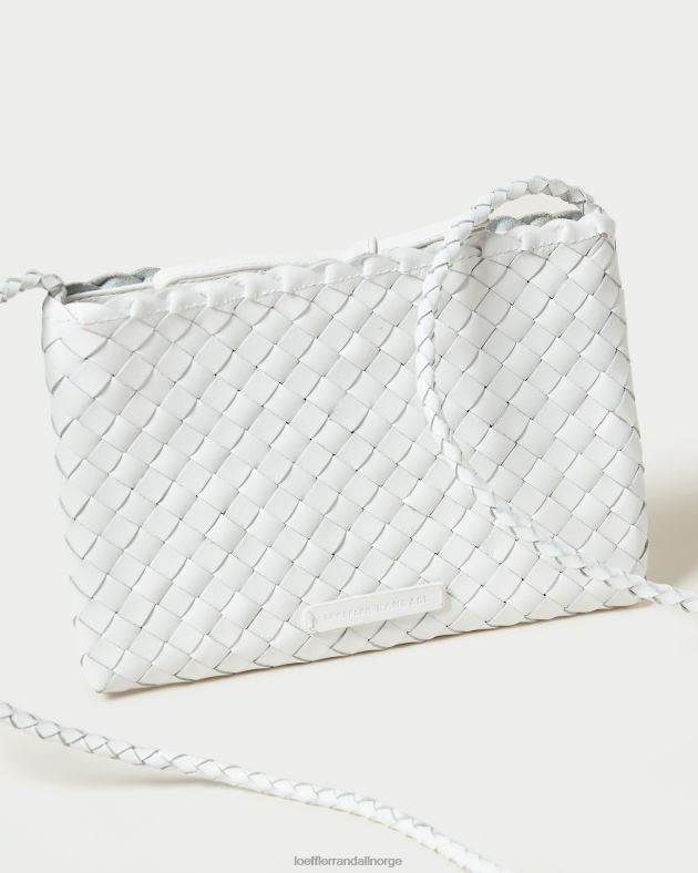 Loeffler Randall poser kvinner marison vevd crossbody FT8D330 hvit