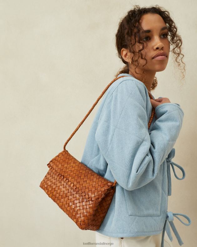 Loeffler Randall poser kvinner mabel brun skulderveske FT8D401 tømmer