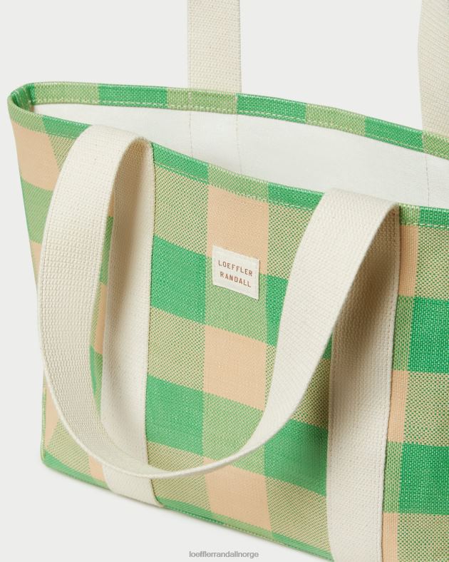 Loeffler Randall poser kvinner Bennett medium tote FT8D314 grønn/butterscotch gingham