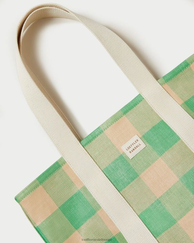 Loeffler Randall poser kvinner Bennett medium tote FT8D314 grønn/butterscotch gingham