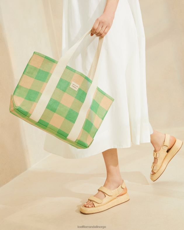 Loeffler Randall poser kvinner Bennett medium tote FT8D314 grønn/butterscotch gingham