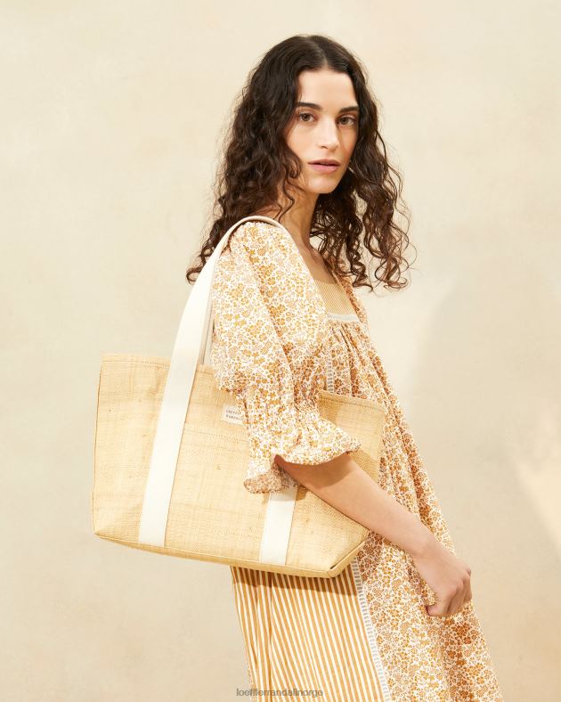 Loeffler Randall poser kvinner Bennett medium tote FT8D316 naturlig raffia