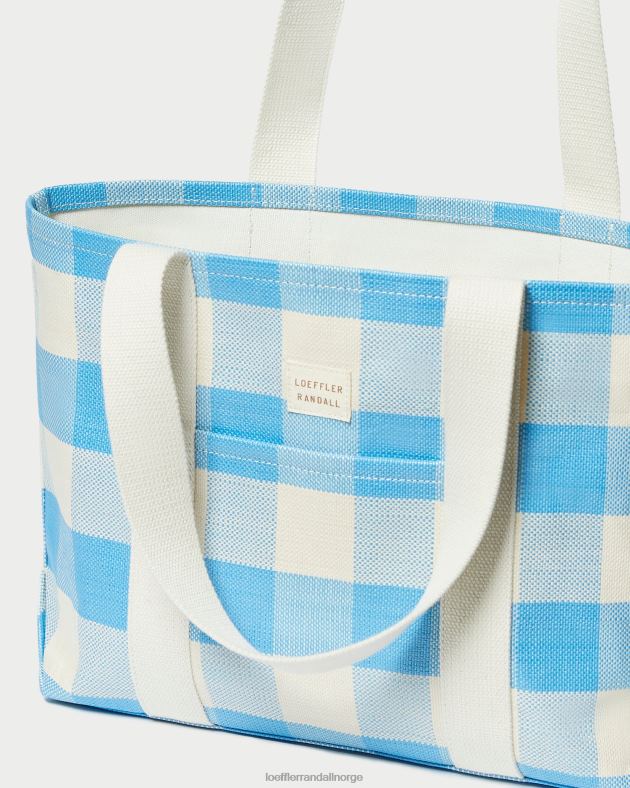 Loeffler Randall poser kvinner Bennett medium tote FT8D319 blå gingham