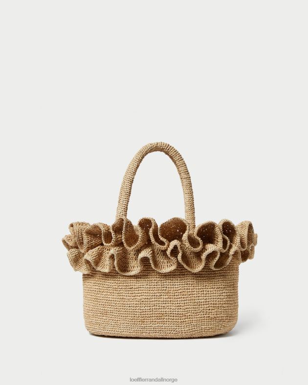 Loeffler Randall poser kvinner lori raffia volangveske FT8D322 naturlig