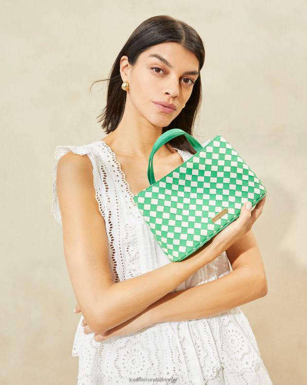 Loeffler Randall poser kvinner minnow mini tote FT8D320 grønn/krem