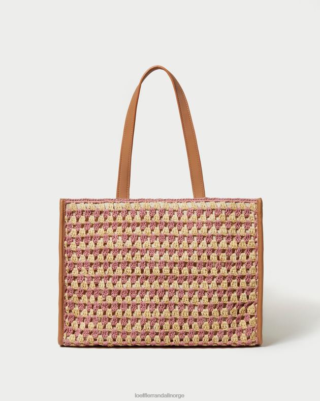 Loeffler Randall poser kvinner pia hekle veske FT8D315 naturlig/rosa/honning
