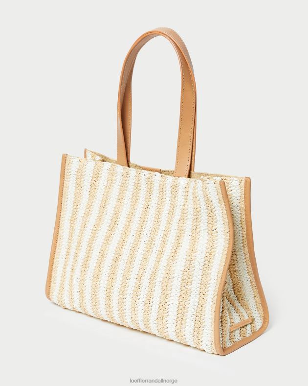 Loeffler Randall poser kvinner pia naturlig heklet veske FT8D323 hvit/naturlig stripe
