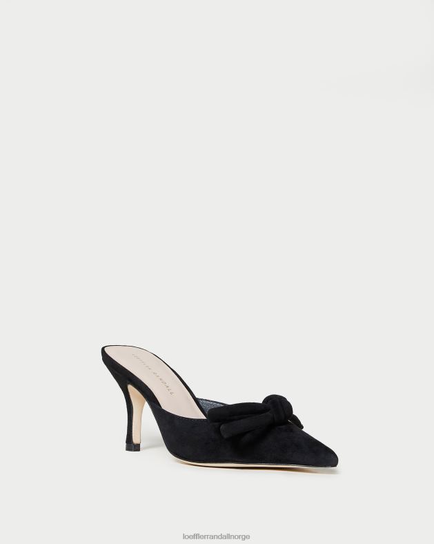 Loeffler Randall sko kvinner amyra bue kattunge muldyr FT8D57 svart