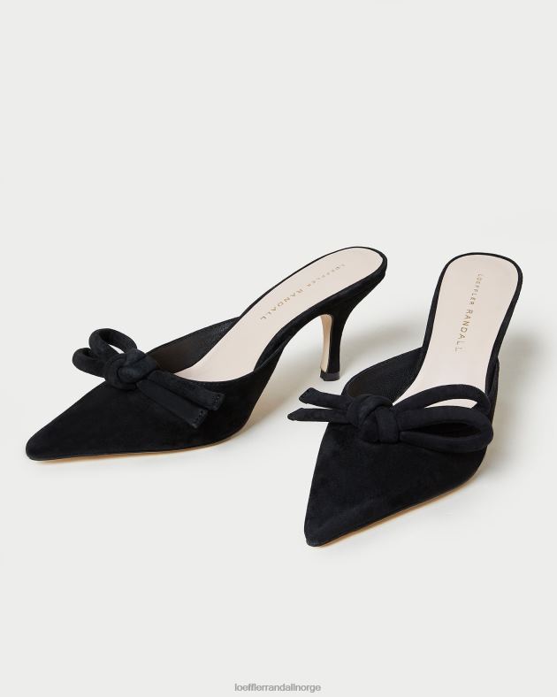 Loeffler Randall sko kvinner amyra bue kattunge muldyr FT8D57 svart