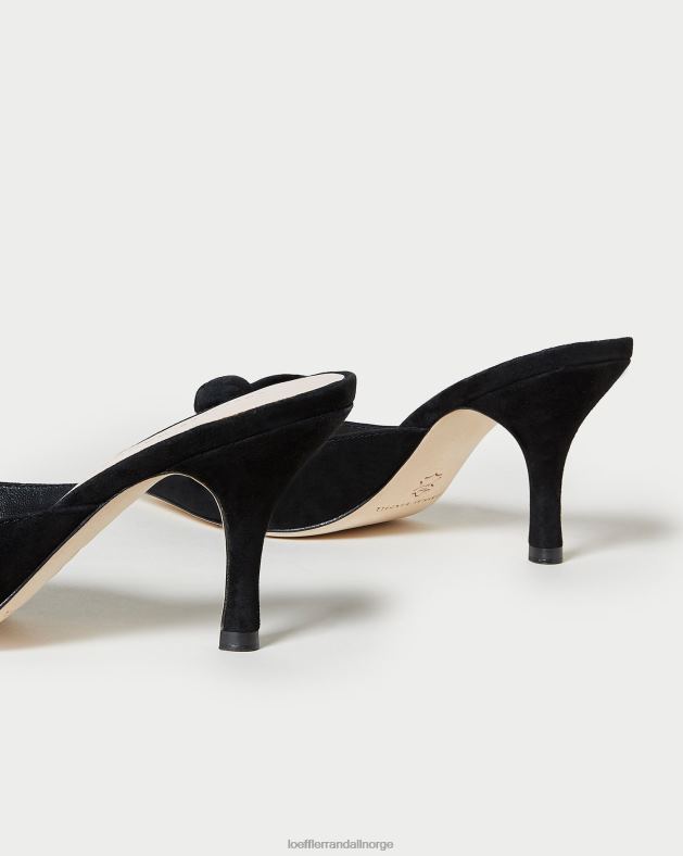 Loeffler Randall sko kvinner amyra bue kattunge muldyr FT8D57 svart