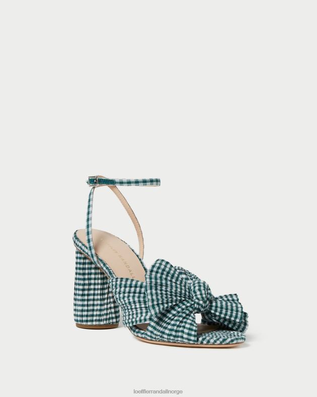 Loeffler Randall sko kvinner camellia bue hæl FT8D96 mini grønn gingham