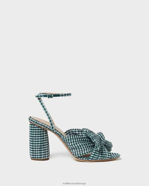 Loeffler Randall sko kvinner camellia bue hæl FT8D96 mini grønn gingham