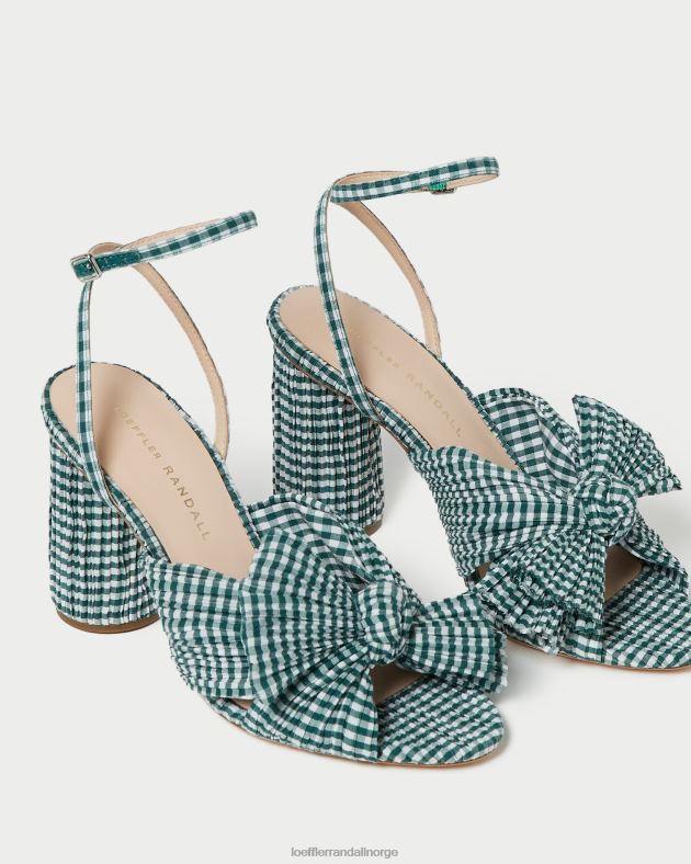 Loeffler Randall sko kvinner camellia bue hæl FT8D96 mini grønn gingham