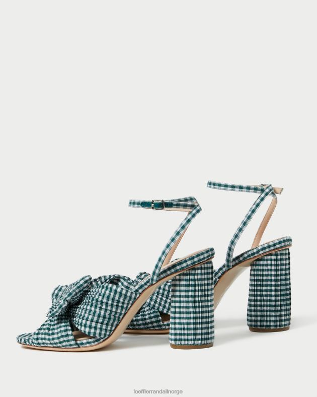 Loeffler Randall sko kvinner camellia bue hæl FT8D96 mini grønn gingham