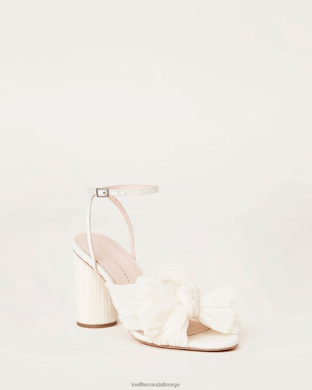 Loeffler Randall sko kvinner camellia plissert sløyfehæl FT8D1 vegansk perle