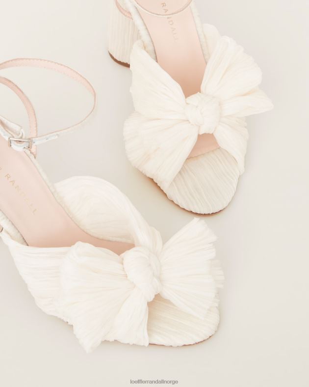 Loeffler Randall sko kvinner camellia plissert sløyfehæl FT8D1 vegansk perle