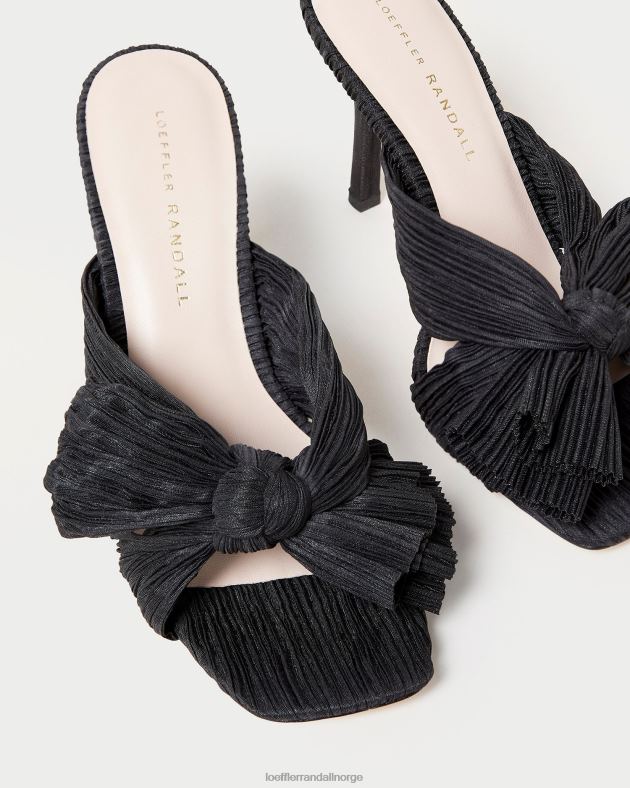 Loeffler Randall sko kvinner claudia plissert sløyfe muldyr FT8D60 svart