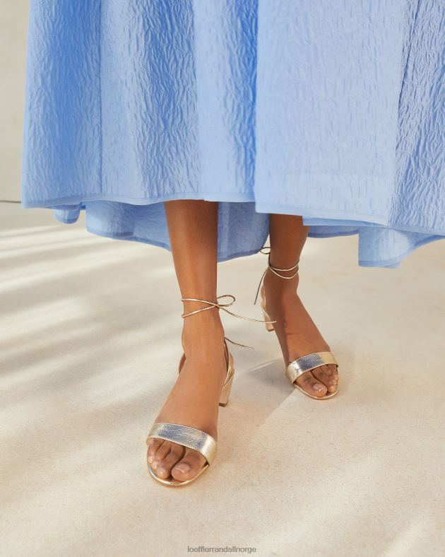 Loeffler Randall sko kvinner jackie sandal med mellomhæl FT8D12 champagne