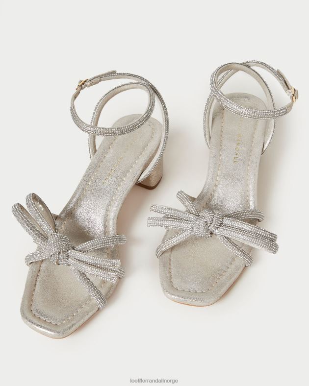 Loeffler Randall sko kvinner mikel sløyfe sandal med mellomhæl FT8D15 cappuccino