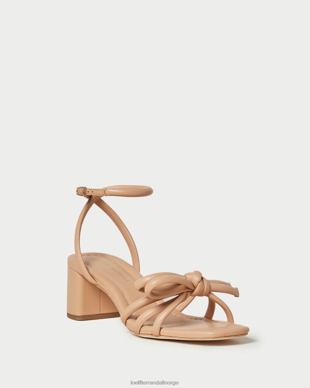 Loeffler Randall sko kvinner mikel sløyfe sandal med mellomhæl FT8D19 sanddyne