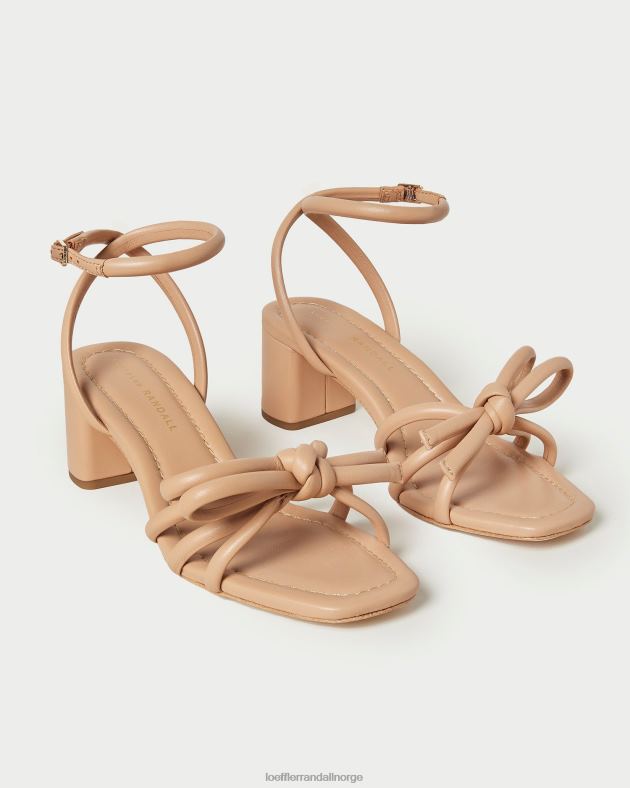 Loeffler Randall sko kvinner mikel sløyfe sandal med mellomhæl FT8D19 sanddyne