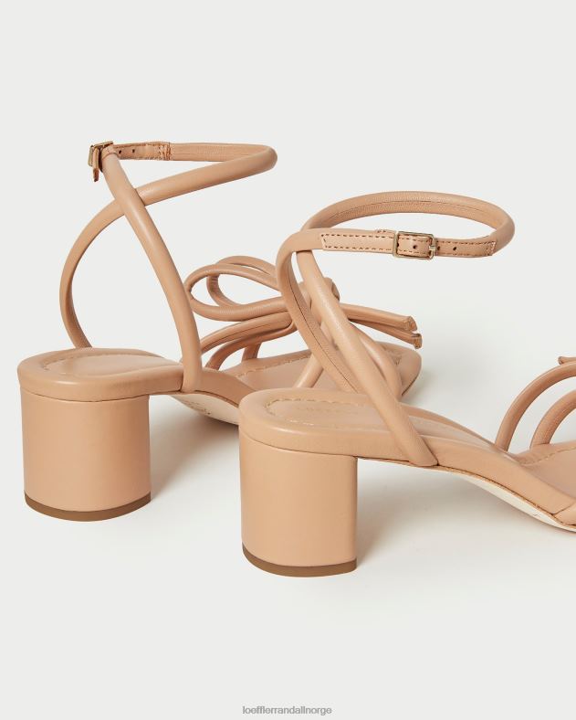 Loeffler Randall sko kvinner mikel sløyfe sandal med mellomhæl FT8D19 sanddyne
