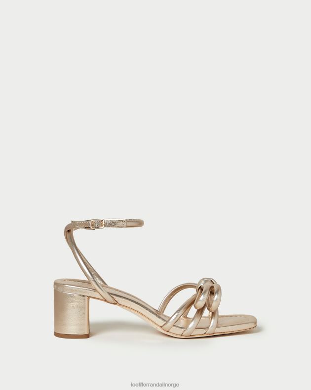 Loeffler Randall sko kvinner mikel sløyfe sandal med mellomhæl FT8D22 champagne