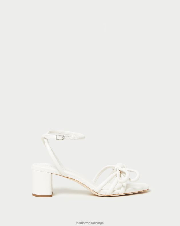 Loeffler Randall sko kvinner mikel sløyfe sandal med mellomhæl FT8D24 hvit