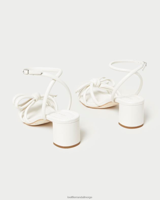 Loeffler Randall sko kvinner mikel sløyfe sandal med mellomhæl FT8D24 hvit