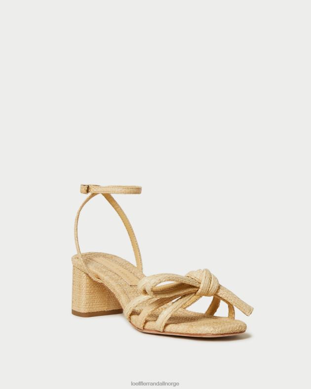 Loeffler Randall sko kvinner mikel sløyfe sandal med mellomhæl FT8D29 naturlig