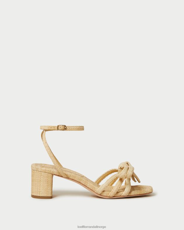 Loeffler Randall sko kvinner mikel sløyfe sandal med mellomhæl FT8D29 naturlig