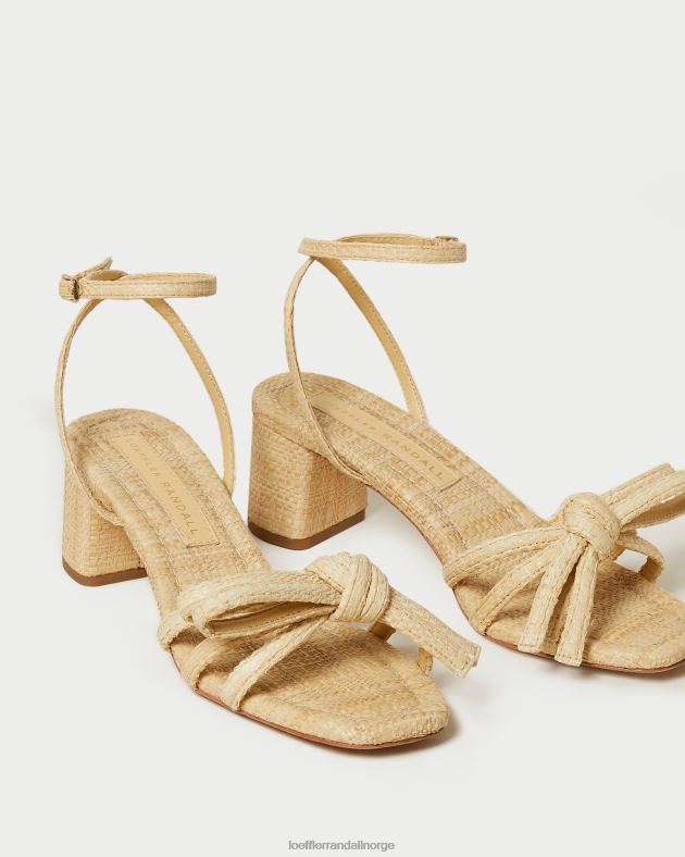 Loeffler Randall sko kvinner mikel sløyfe sandal med mellomhæl FT8D29 naturlig