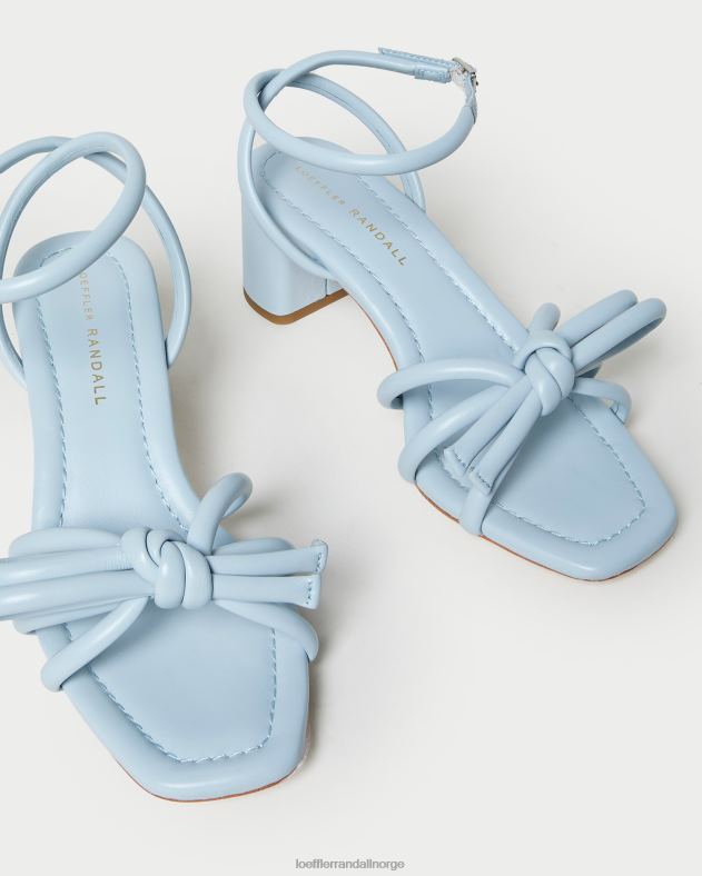 Loeffler Randall sko kvinner mikel sløyfe sandal med mellomhæl FT8D40 blå