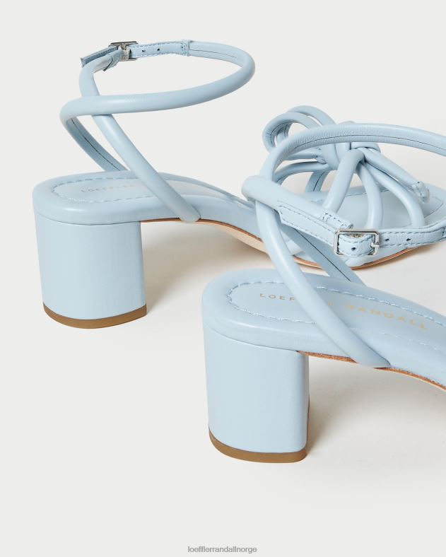 Loeffler Randall sko kvinner mikel sløyfe sandal med mellomhæl FT8D40 blå