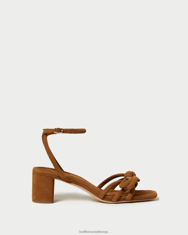Loeffler Randall sko kvinner mikel sløyfe sandal med mellomhæl FT8D62 kakao