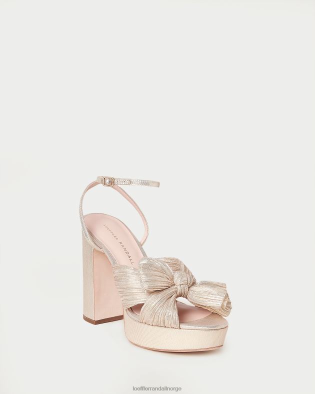 Loeffler Randall sko kvinner natalia plattform bue hæl FT8D16 platina